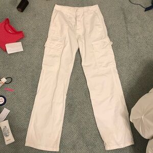 white cargo pants